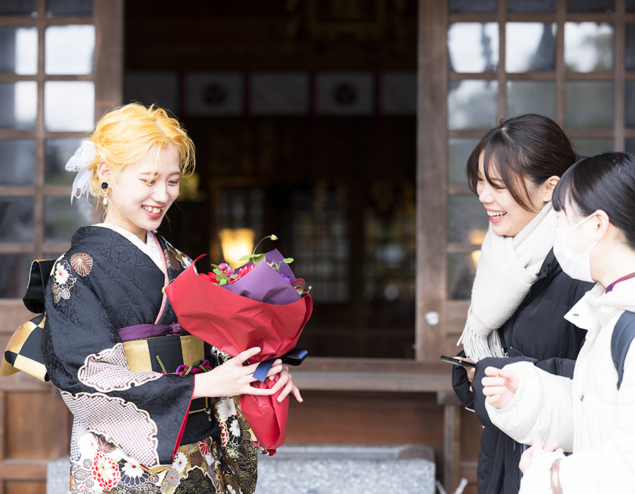 振袖の撮影の様子